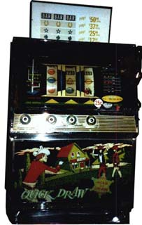 Gottlieb's FAST DRAW Pinball Machine Advertising Flyer Vintage Rare Nice! 