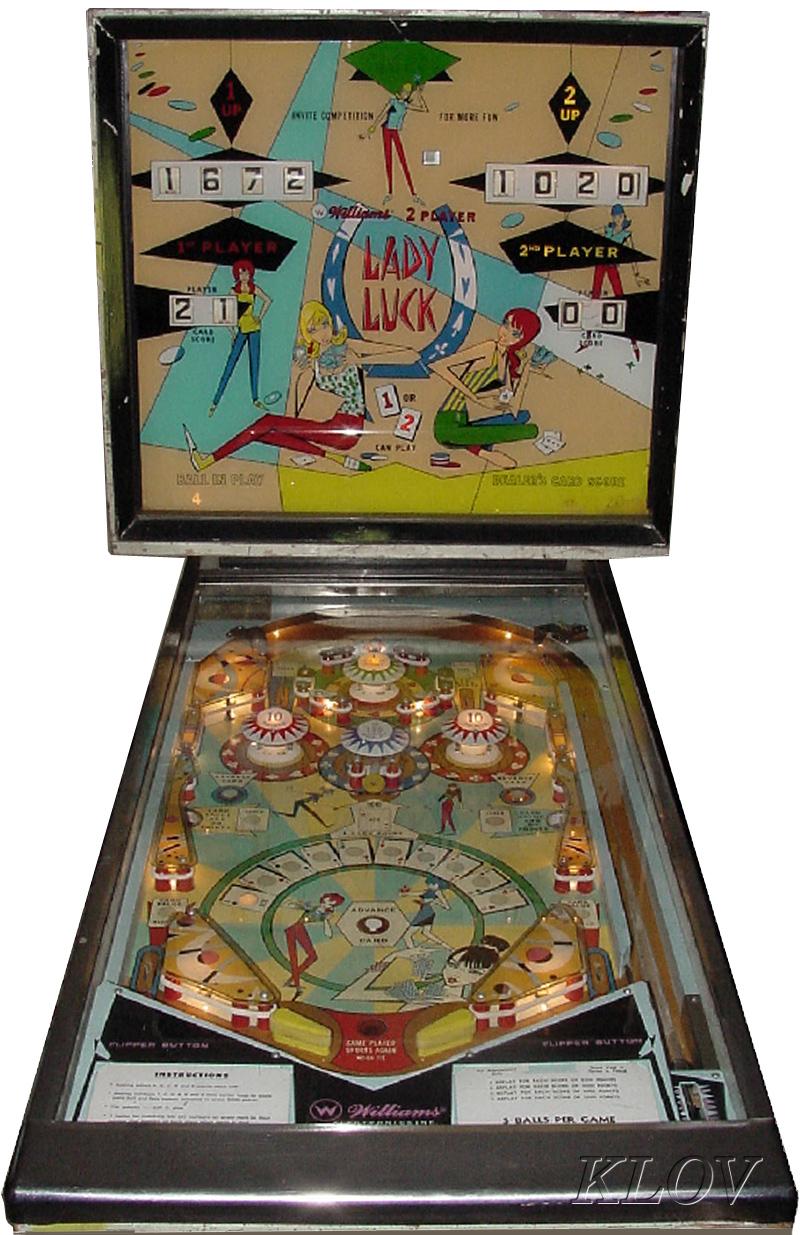 bally lady luck pinball