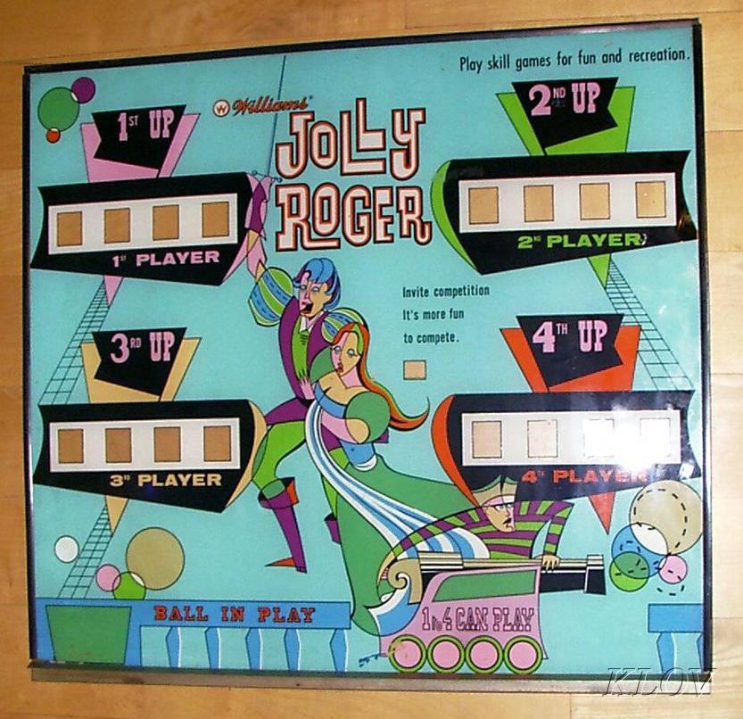 Jolly Roger - Pinball by Williams Electronic Mfg. Co. (1958-1967)