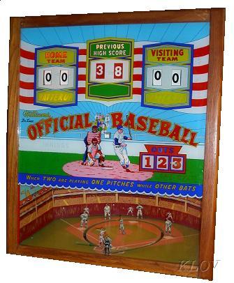 Official Baseball - Pinball by Williams Electronic Mfg. Co. (1958-1967)