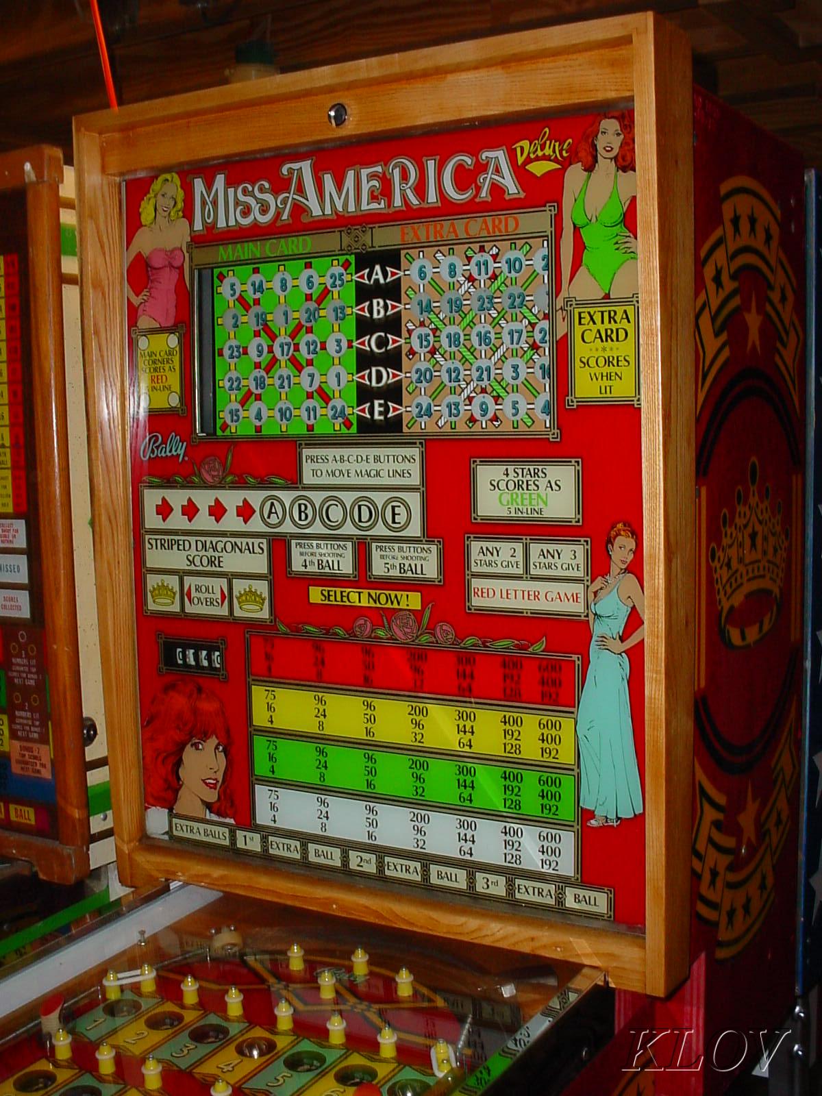 Miss America Deluxe - Pinball by Bally Manufacturing Co.