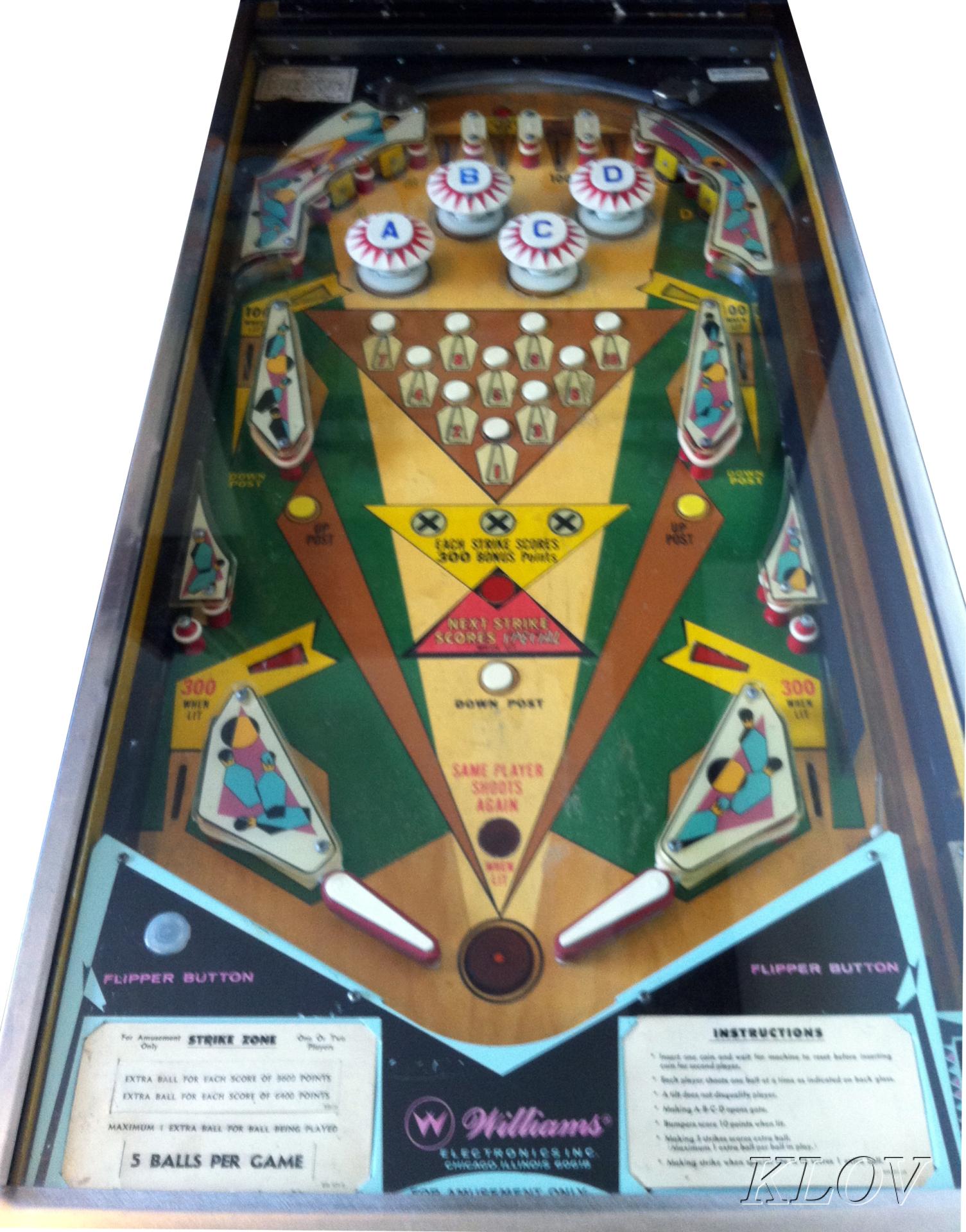 strike zone pinball machine