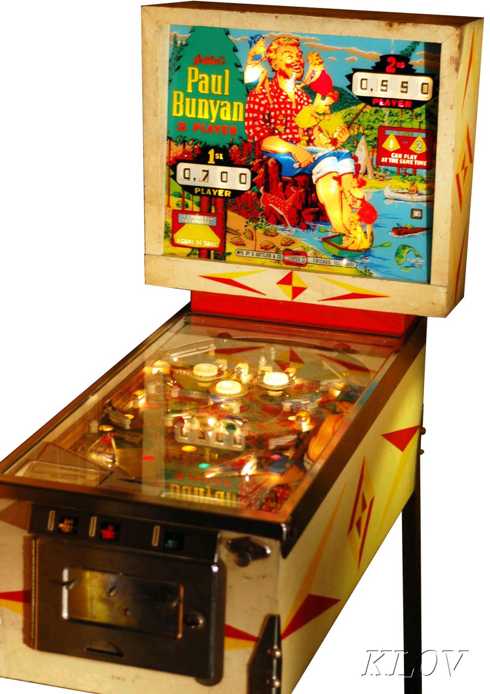 paul bunyan pinball machine for sale