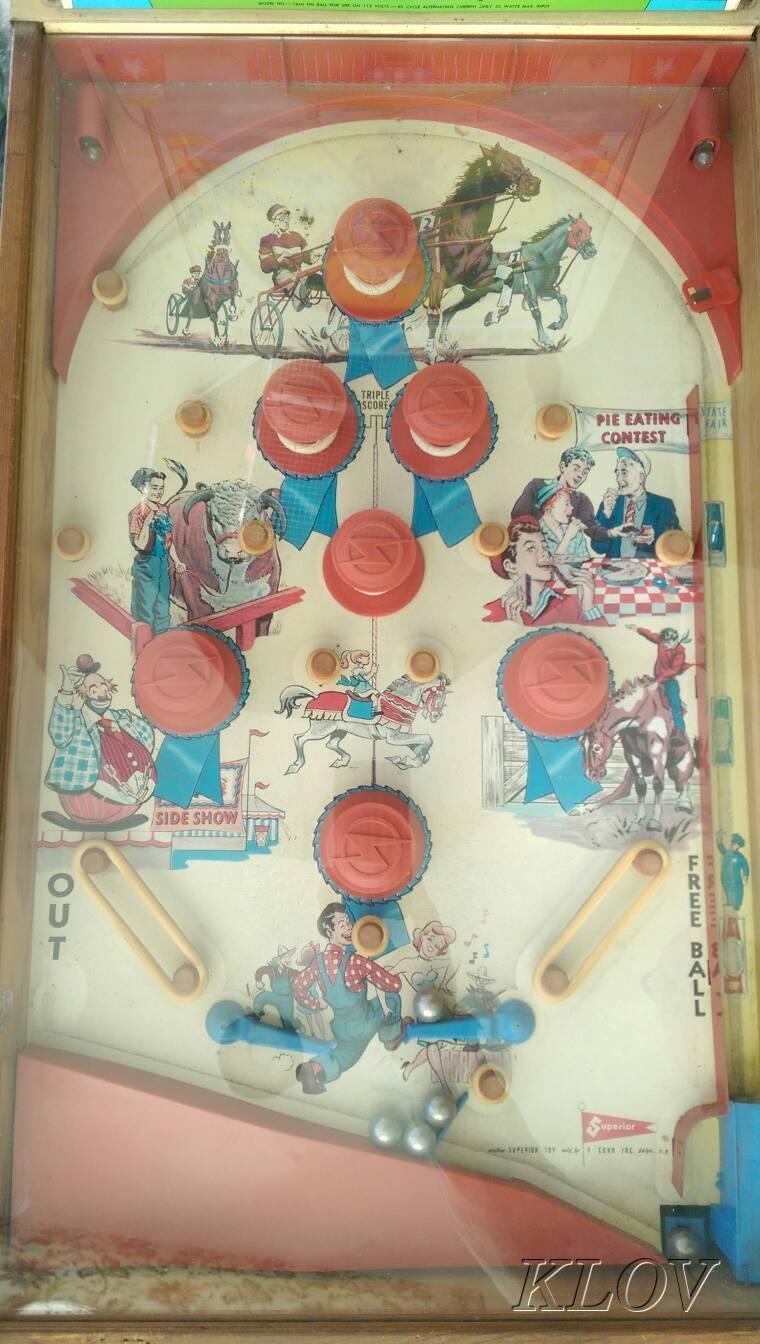 Vintage 1950's State Fair Strength Tester Pinball Machine Superior Toy Co.