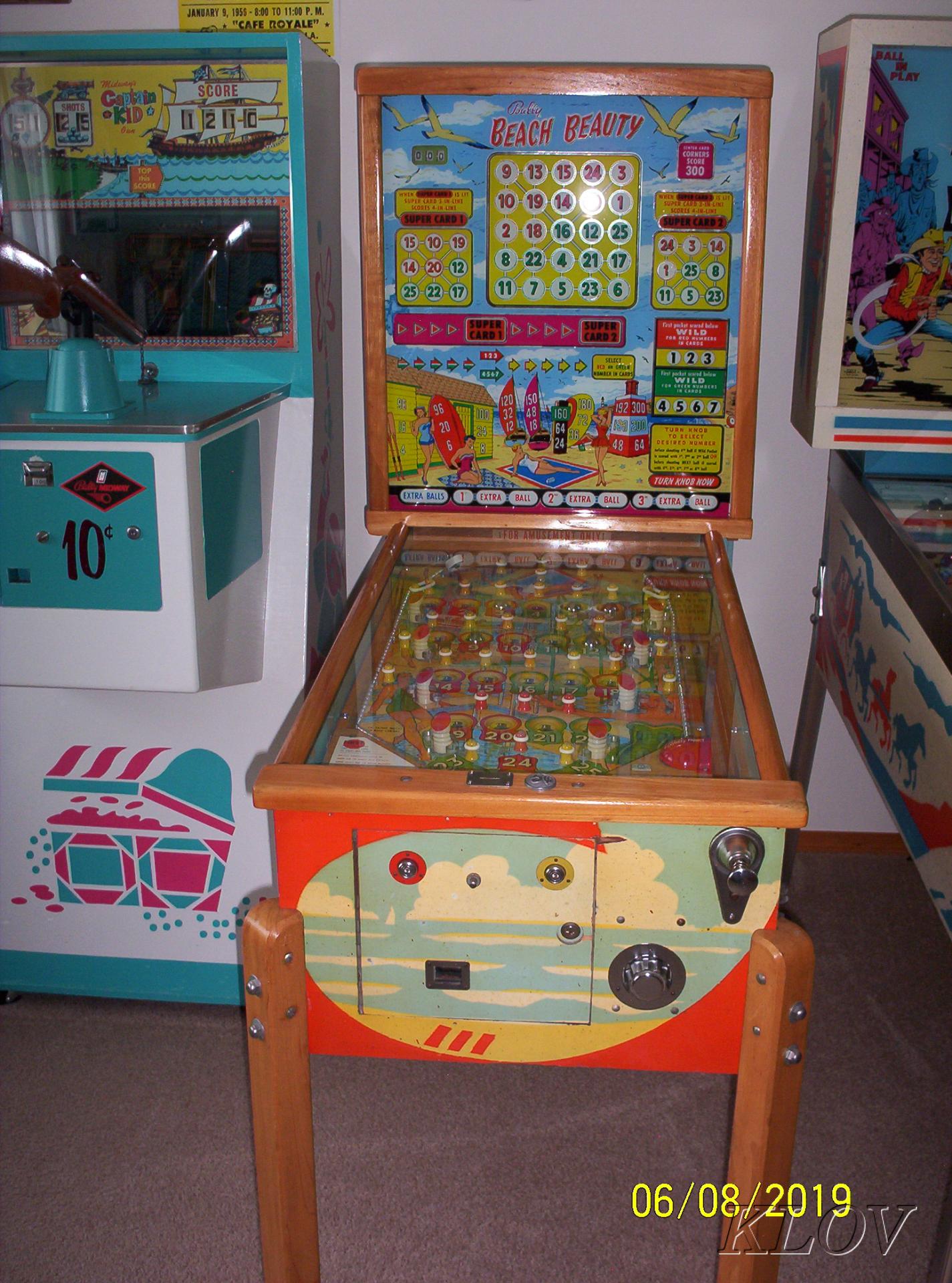 bally beach beauty pinball machine